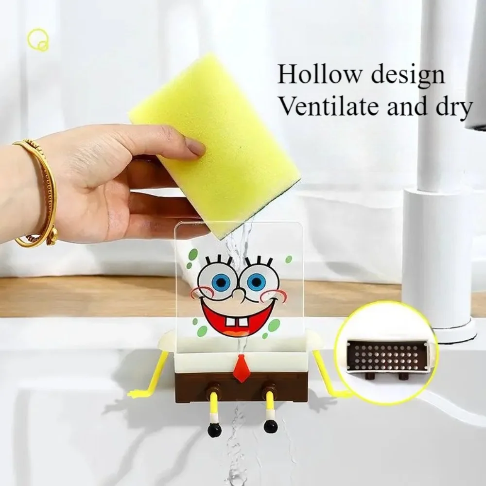 Kitchen Gadgets New Products - ใหม่! ที่จัดระเบียบอ่างล้างจานทรงสี่เหลี่ยม SpongeBo น่ารัก ชั้นวางระบายน้ำ ที่วางฟองน้ำล้างจาน