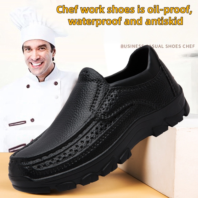 Kitchen Gadgets For Men - รองเท้าเชฟผู้ชาย รองเท้าทำงานในครัวกันน้ำและกันน้ำมัน รองเท้าลำลองผู้ชายพื้นนุ่ม EVA กันลื่นน้ำหนักเบาเป็นพิเศษ รองเท้าสวน