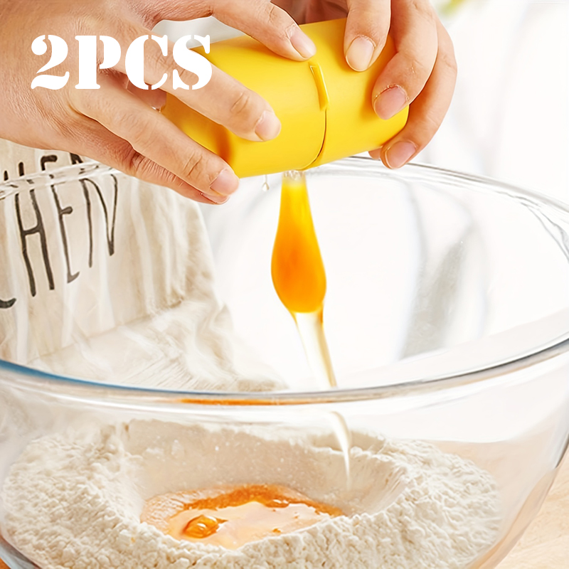 Egg Separator Tool - 1/2pcs เครื่องตัดเปลือกไข่แยกแบบพกพาเปิดไข่ Gadget ครัวไข่ Cracker ไข่สีขาวแยกสําหรับเบเกอรี่และทําอาหาร