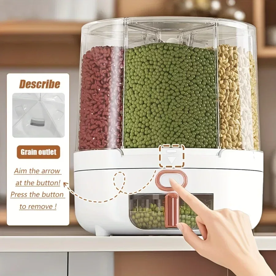 6-คอมพาร์เมนท์ 360 °   ภาชนะเก - Kitchen Gadgets Organizer บทวิจารณ์และราคา