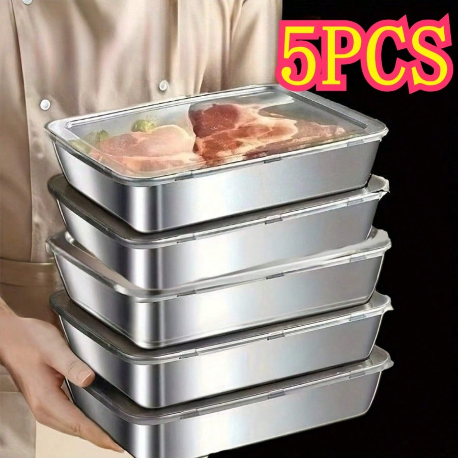 ชุดกล่องเก็บอาหารสแตนเลสสตีลคุ - Kitchen Gadgets Organizer บทวิจารณ์และราคา