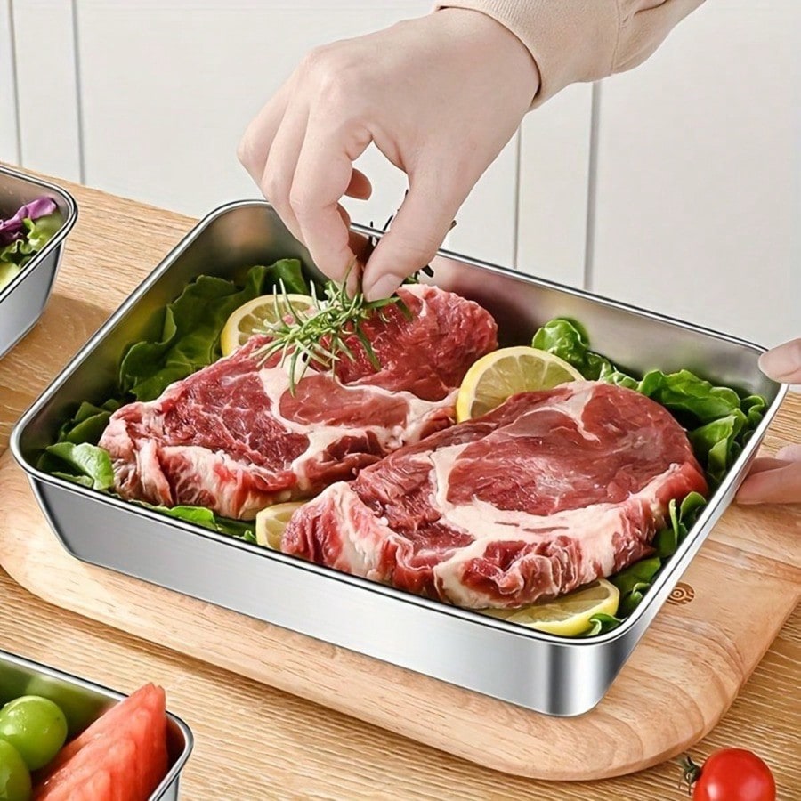 ชุดกล่องเก็บอาหารสแตนเลสสตีลคุ - Kitchen Gadgets Organizer บทวิจารณ์และราคา