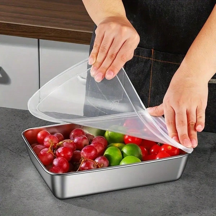 ชุดกล่องเก็บอาหารสแตนเลสสตีลคุ - Kitchen Gadgets Organizer บทวิจารณ์และราคา