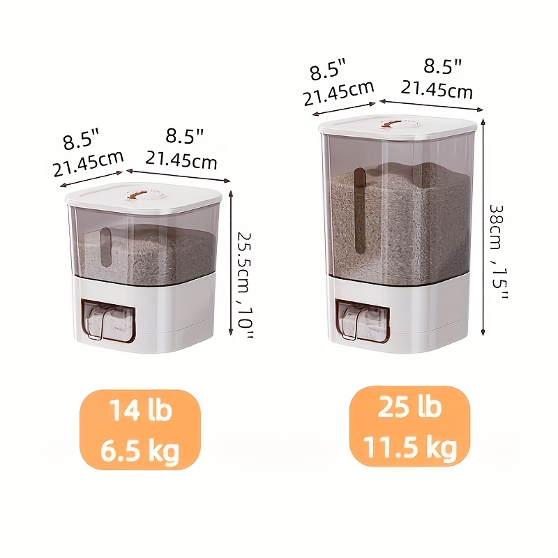 ตู้จ่ายข้าวสารขนาด 14 ปอนด์, ภ - Kitchen Gadgets Organizer บทวิจารณ์และราคา