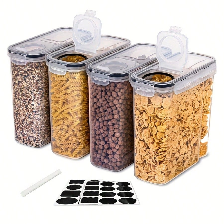 ชุด 4 ชิ้น กล่องเก็บอาหารแห้งแ - Kitchen Gadgets Organizer บทวิจารณ์และราคา
