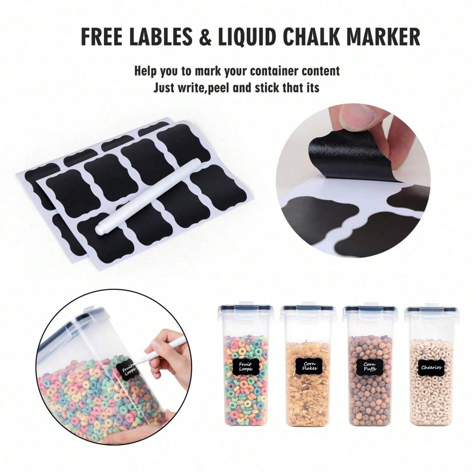 ชุด 4 ชิ้น กล่องเก็บอาหารแห้งแ - Kitchen Gadgets Organizer บทวิจารณ์และราคา