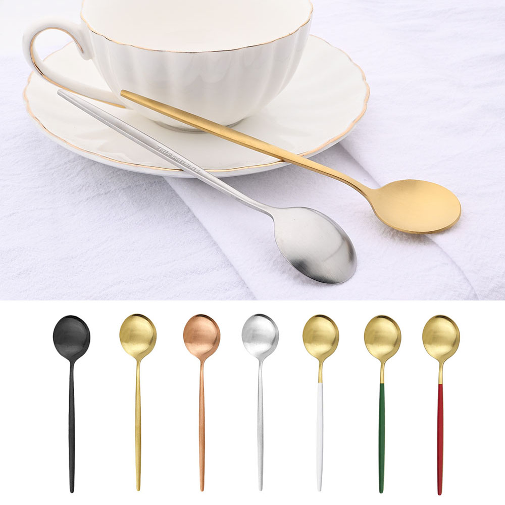 6Pcs Small Matte Spoon Tea Cof - Kitchen Gadgets Gold บทวิจารณ์และราคา