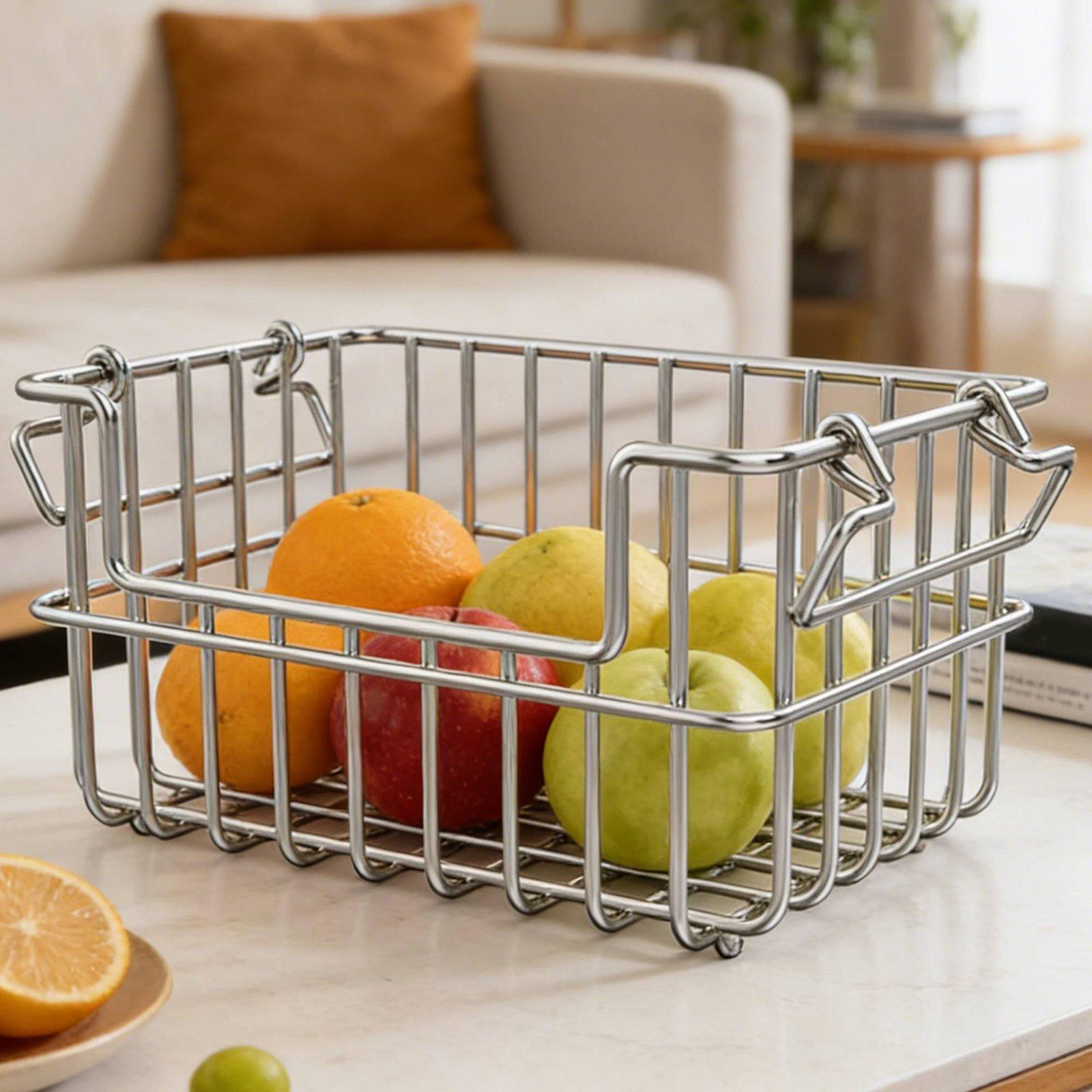 ตะกร้าเก็บของสแตนเลสความจุสูงส - Kitchen Gadgets Organizer บทวิจารณ์และราคา