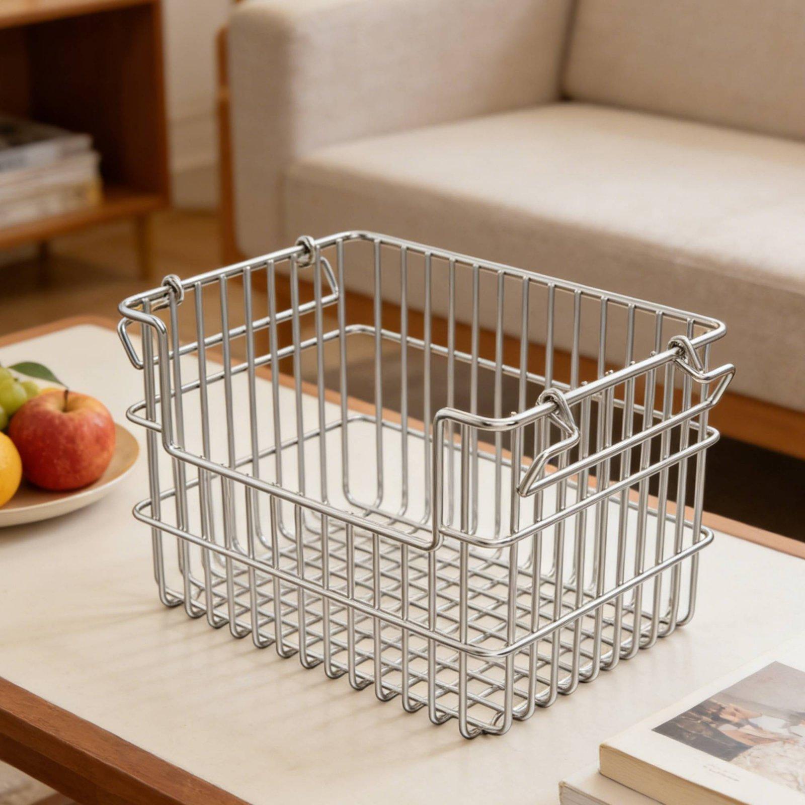 ตะกร้าเก็บของสแตนเลสความจุสูงส - Kitchen Gadgets Organizer บทวิจารณ์และราคา